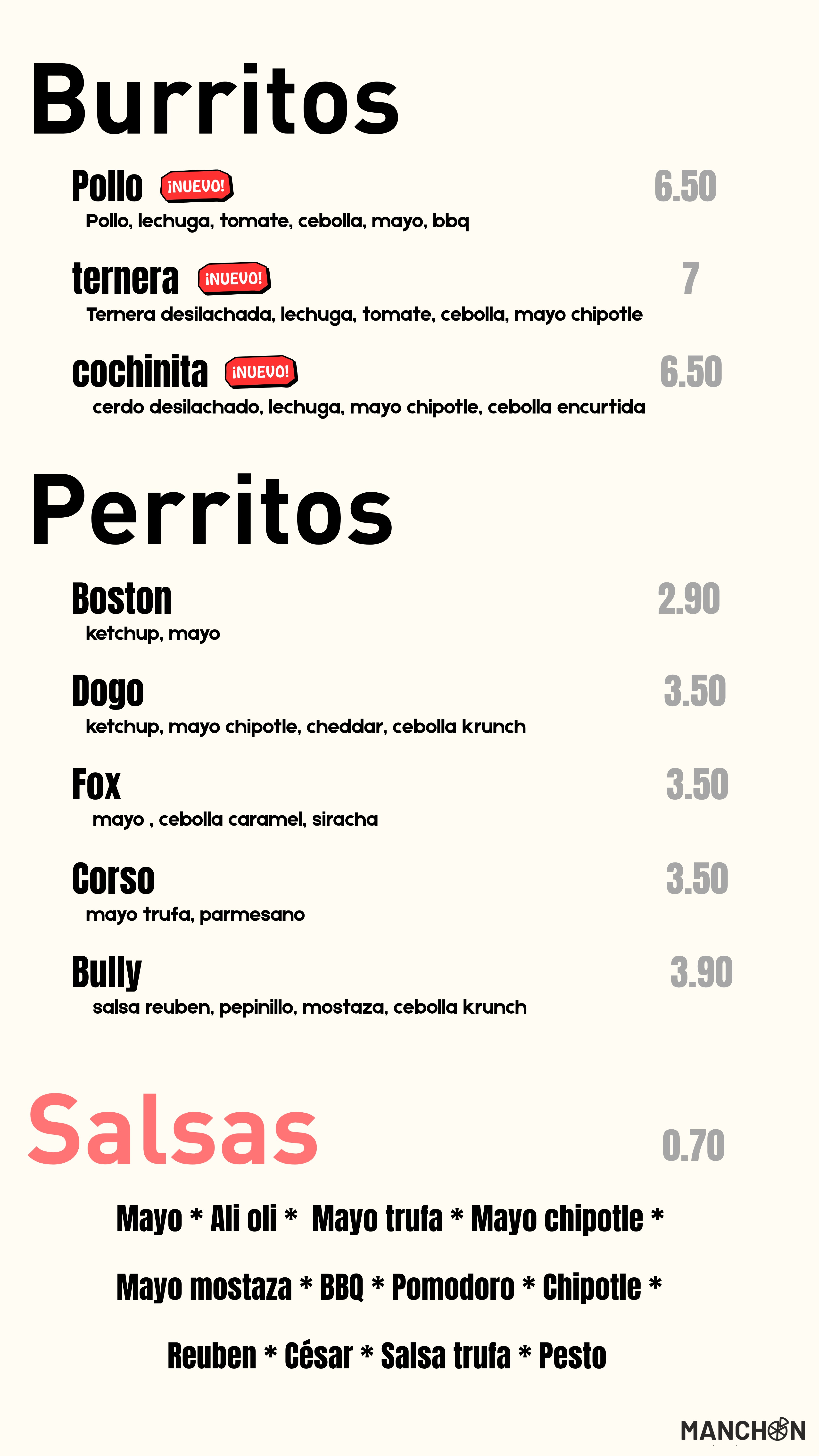 Carta Manchon Pizza